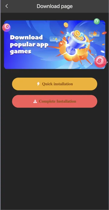 BDG Game app download page screen